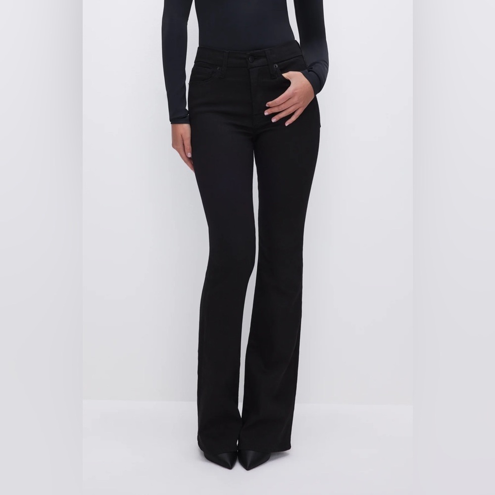 Good American Black Boot Cut Jeans